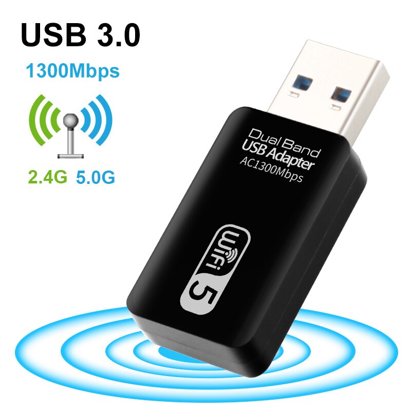 2.4G/5G Dual-Band Usb Wifi Netwerkkaart Adapter 1200Mbps Draadloze Ontvanger Dongle Ac Wifi adapter Voor Windows 7/8/10/11