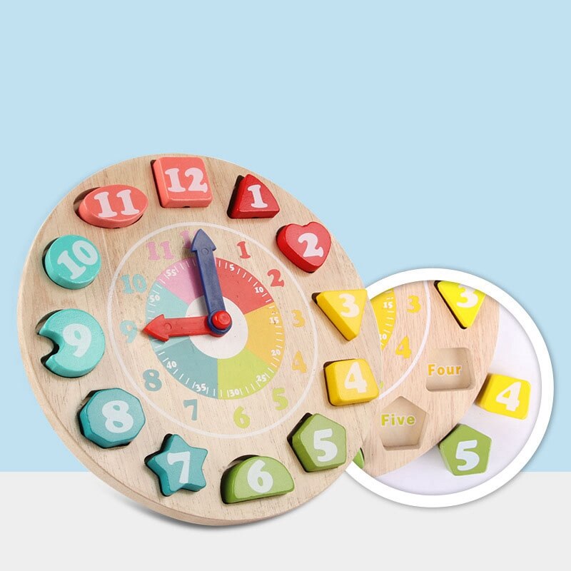 Orologio digitale con perline in legno educativo puzzle gadget divertenti novità interessante