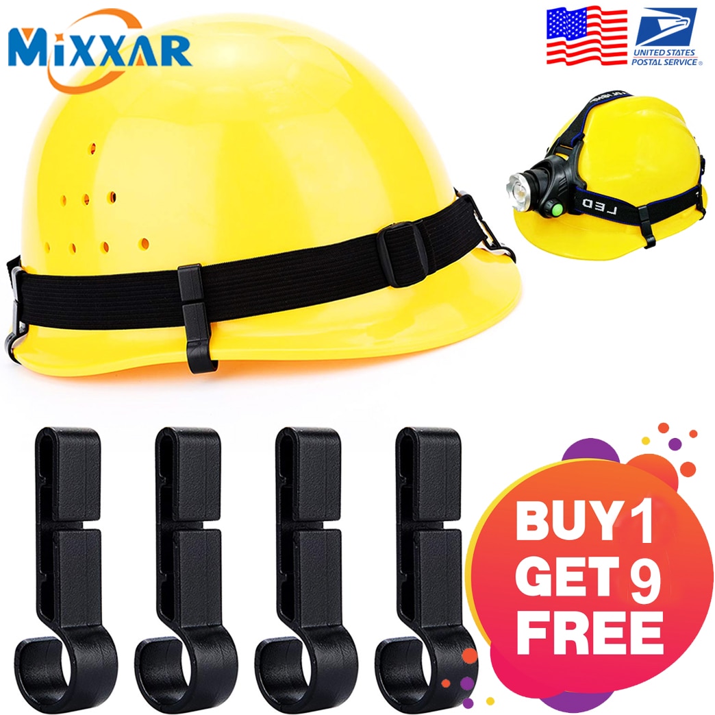 ZK20 Helmet Clips for Headlamp Safety Cap Hook Hard Hat Clip Accessory(BUY 1 GET 9 FREE)