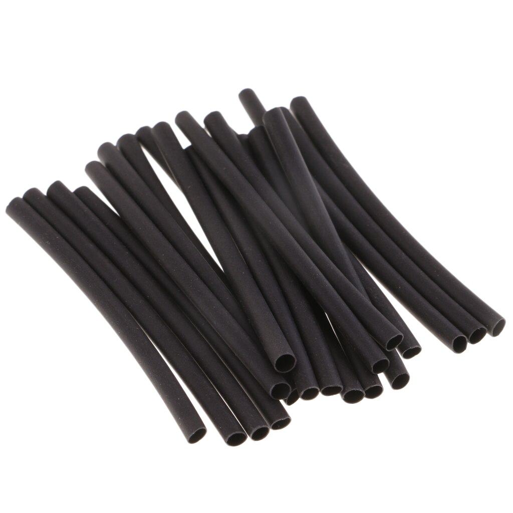 20pcs Rig Making Heat Shrink Tubes Carp Fishing Rig Shrink Tube Hook Shank Hair Terminal Rig Accessories Fishing Tackle: Black