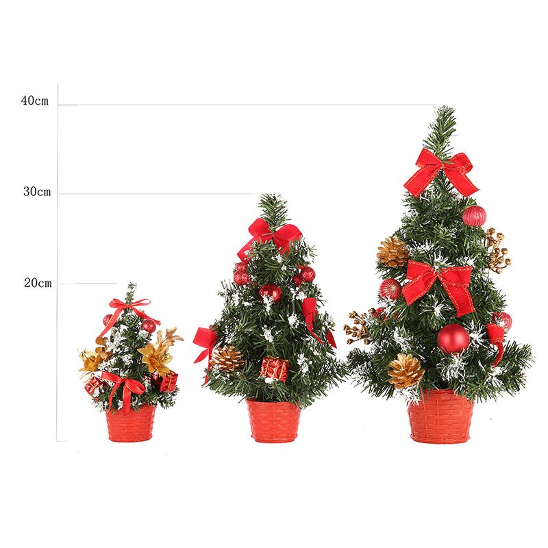 20/30/40CM Mini Table Christmas Tree LED light home Decoration Tabletop Pine Tree Xmas Tree Christmas Decoration Year