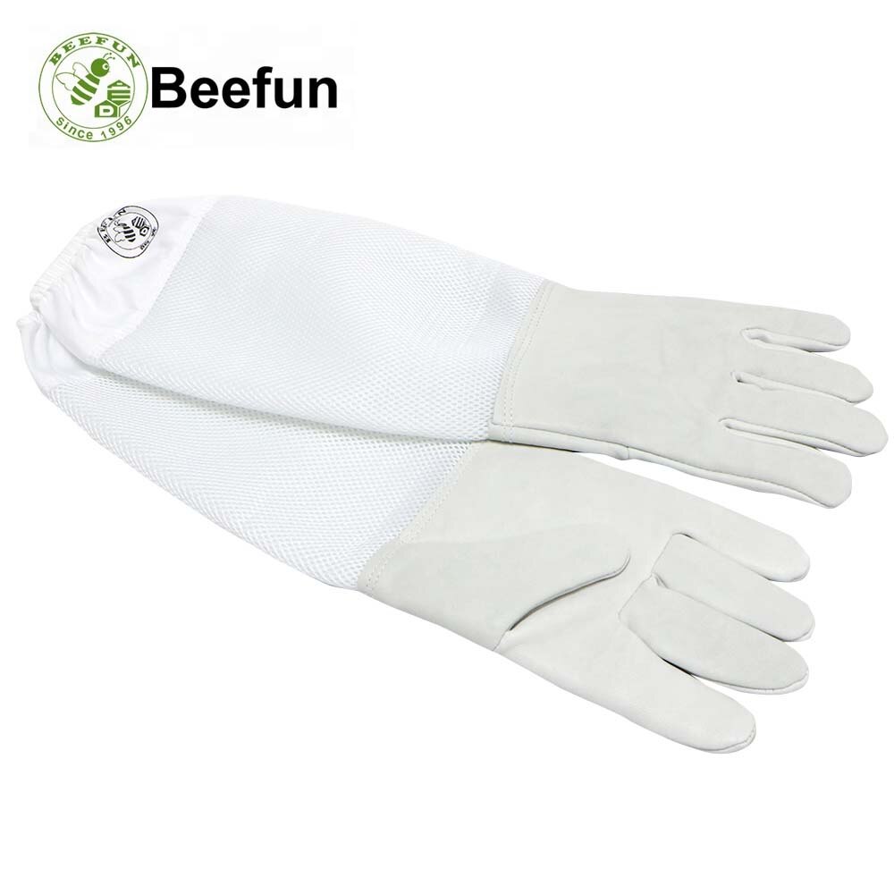 Beefun beschermende handschoenen geventileerd met lange mouwen imkerhandschoenen voor bijenkasten en bijenhouderijapparatuur