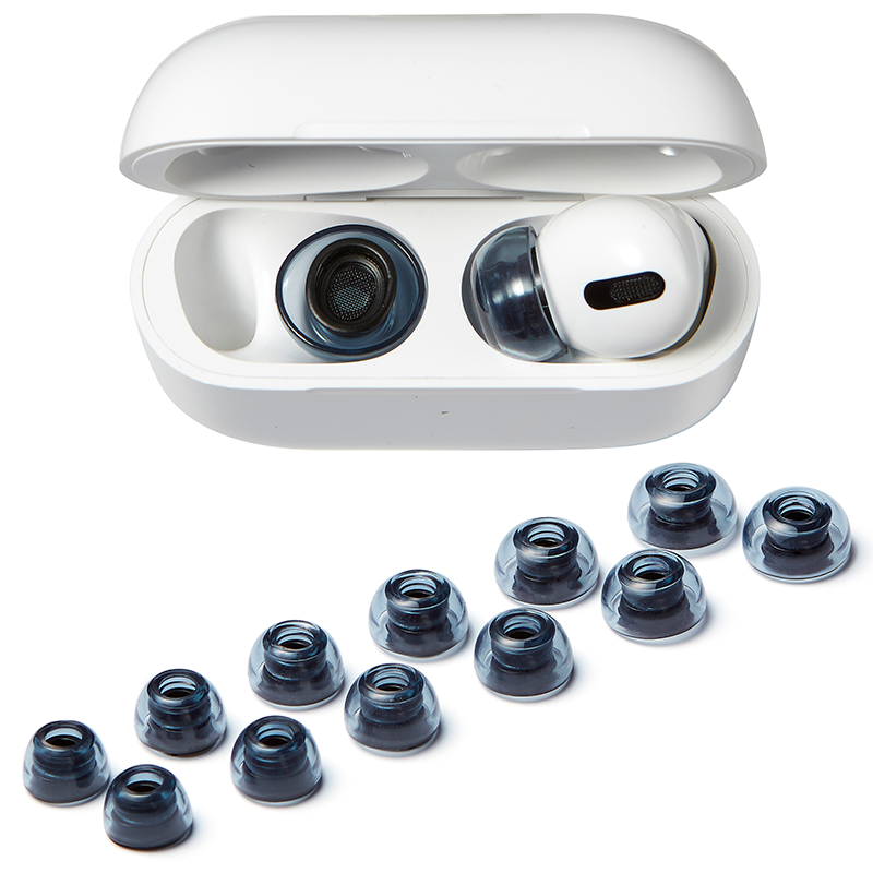 Almohadillas AZLA Xelastec para AirPods Pro 2, almohadillas antideslizantes para evitar caídas, pegajosas vocales para tapones para los oídos AirPods Pro 1/2 3