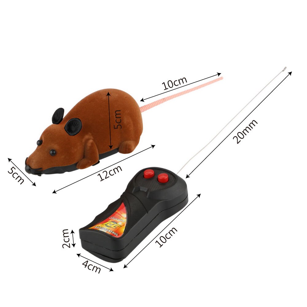 Ratón eléctrico simulado con Control remoto, inalámbrico, para gatos, suministro para mascotas, Juguetes Divertidos para jugar