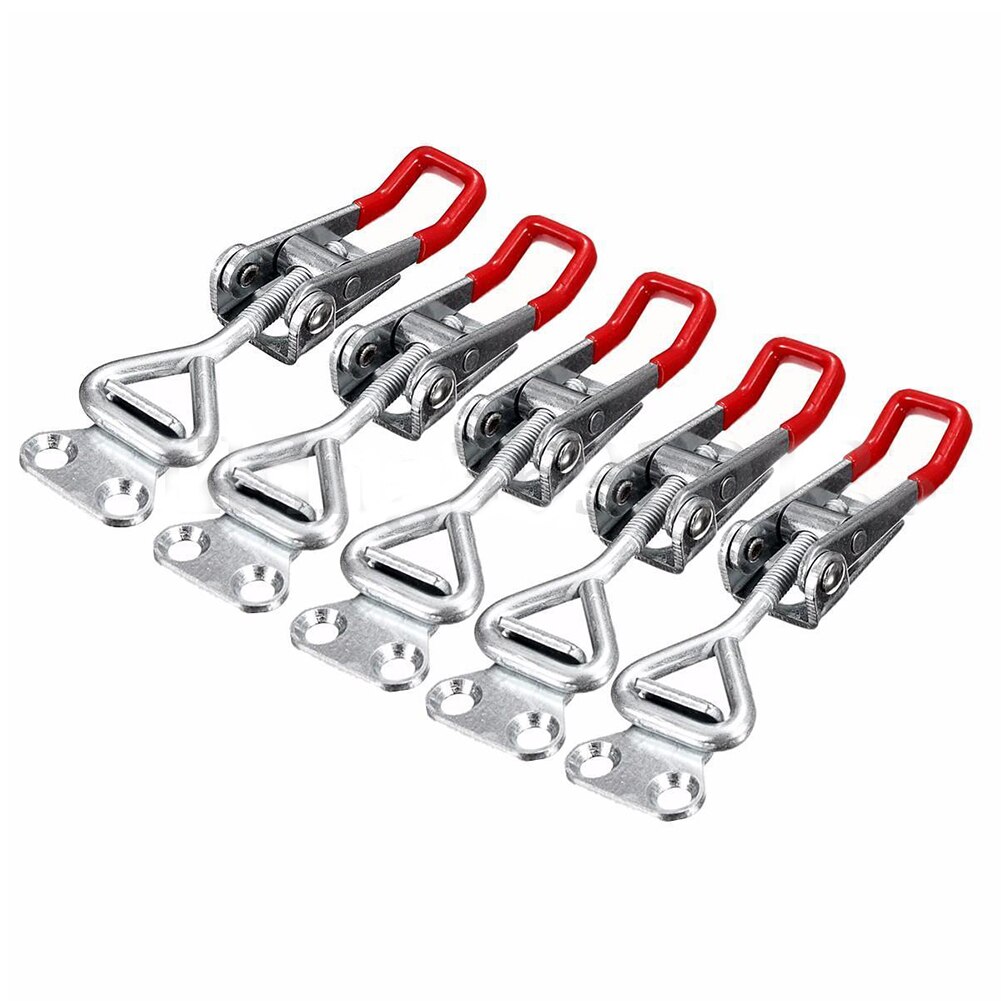5Pc Verstelbare Toggle Clamp Pull Actie Klink Hand 100Kg/220lbs Holding Capaciteit