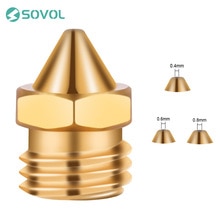 3 Stks/partij Messing Nozzle Hotend Extruderspuitstuk Printkop 0.4/0.6/0.8Mm 3D Printer Deel Voor Sovol SV02 Creality CR-X 3D Printer