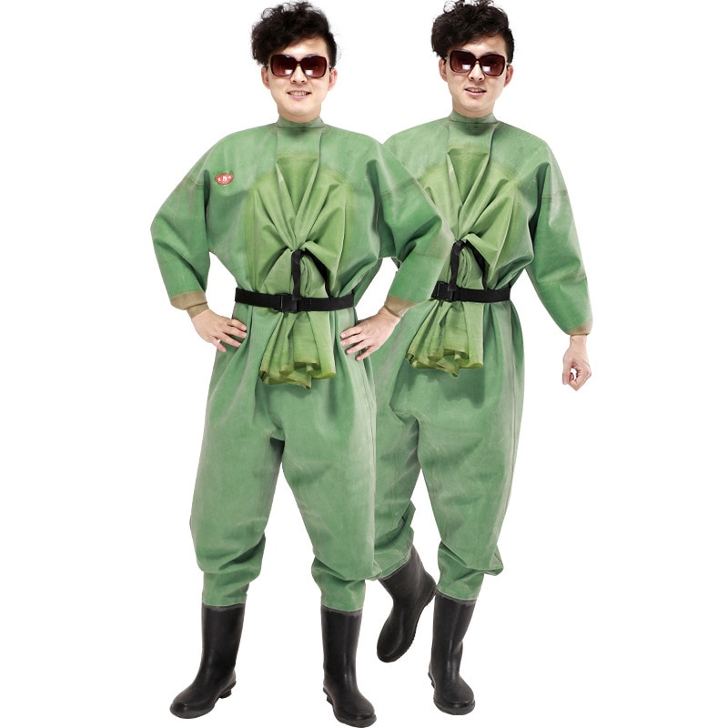 1MM Strong Rubber Chest Waders with boots Full-length Fishing Diving Clothes Breathable Waterproof Wading Pants HW068