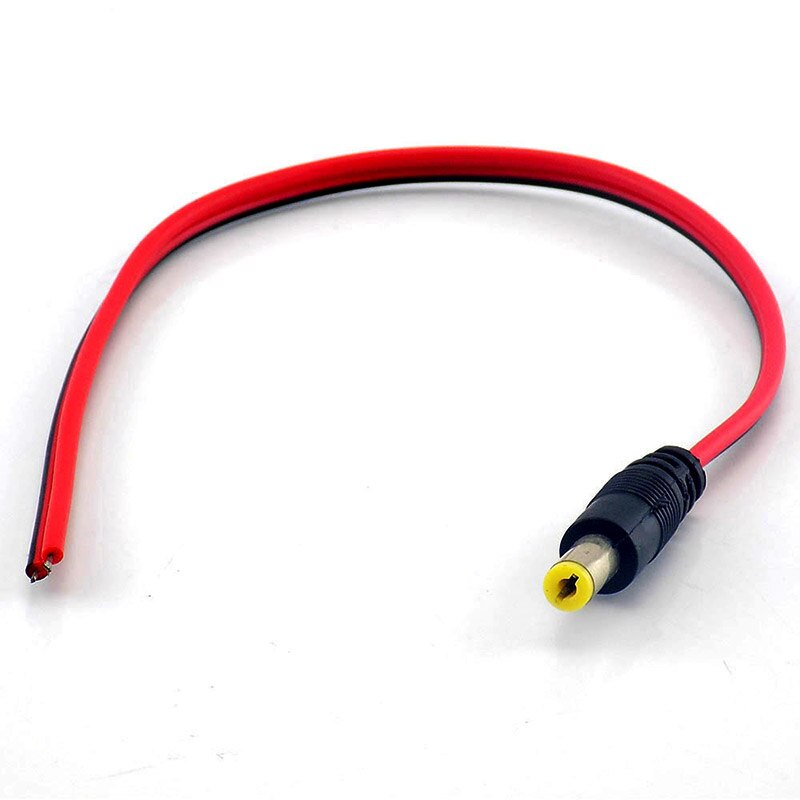 Conectores de extensión de 12V CC macho hembra adaptador de Cable enchufe fuente de alimentación 5,5x2,1mm LED tira de luz CCTV cámara de 26cm de longitud