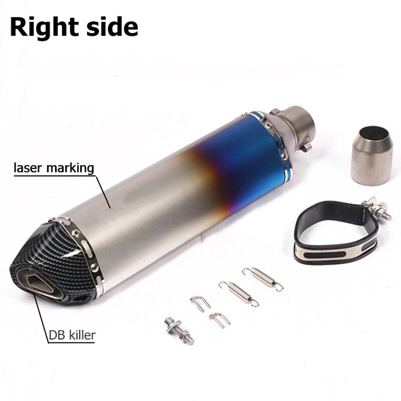 Universal 470MM Motorcycle Exhaust Pipe Scooter Motocross Muffler Modify Motorbike Escape DB Killer 51mm For MT03 MT07 R1 CBR400