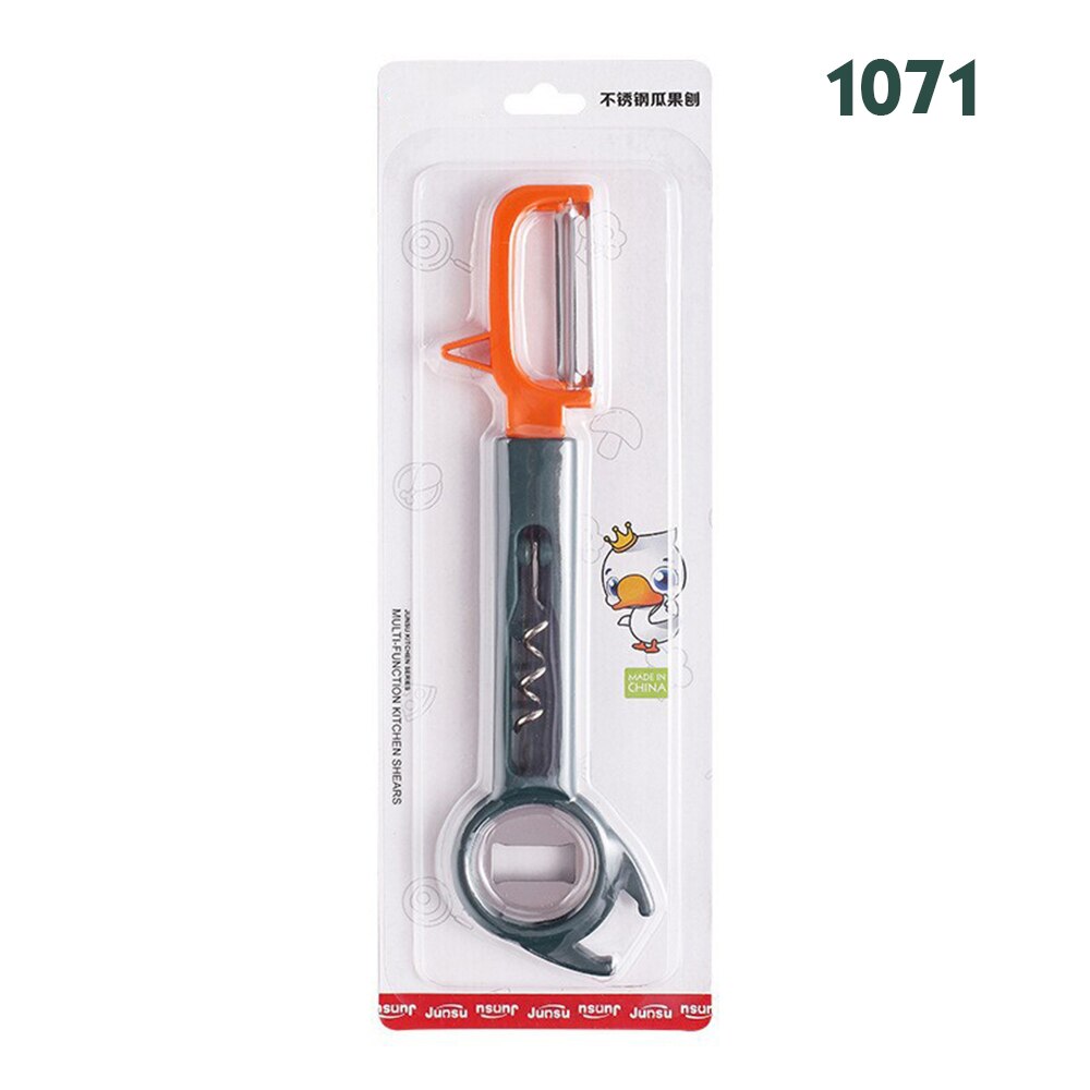 3 in 1 Fruit Vegetable Peeler Stainless Steel Multipurpose Bottle Opener Multifunctional Kitchen Tool PR: E