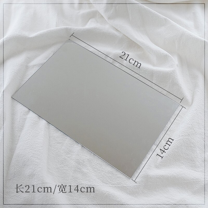 Ins Photo Props Acrylic Mirror Reflection Board Reflector Photography Props Shooting Background Ornaments Posing Props: rectangle 14X21CM