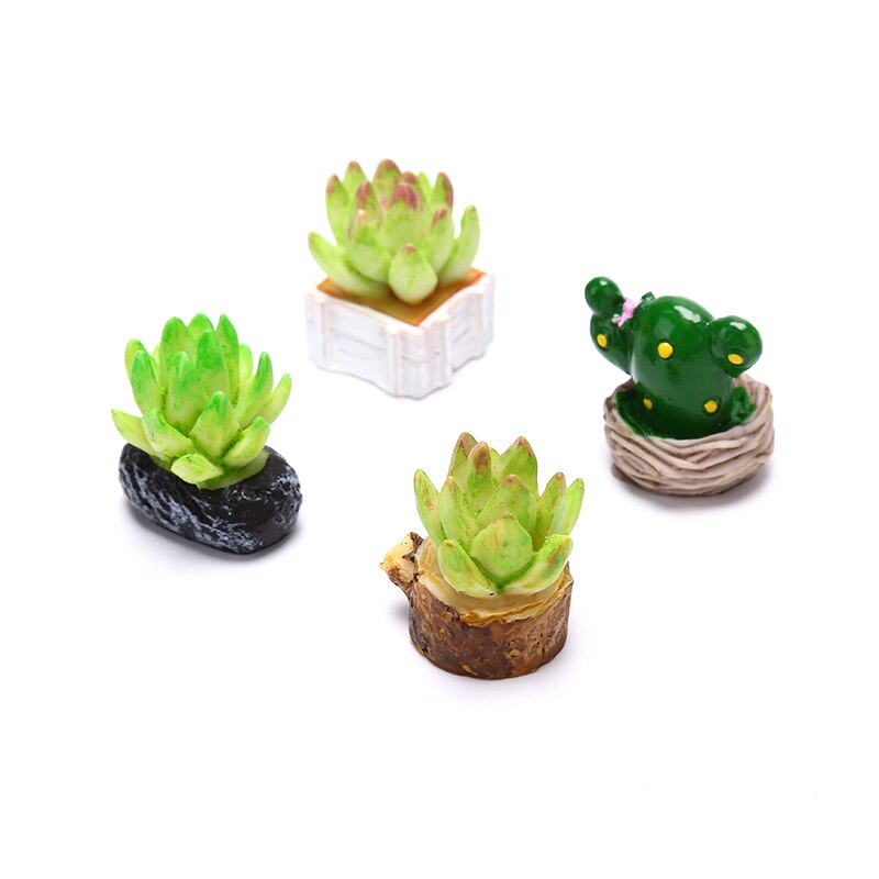 4/5 sztuk mini drzewo doniczkowe kaktus mięsiste roślin domek dla lalek dekoracja zewnętrzna mikro