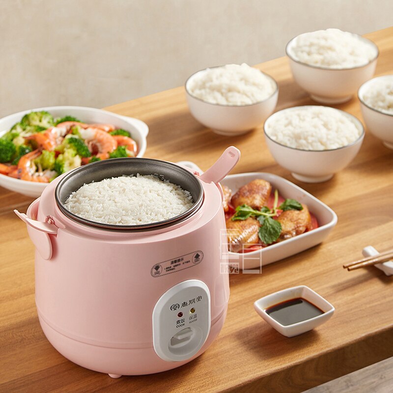 1.2L Portable Cooking Pot In Home 220V Electric Mini Rice Cooker Multicooker Electric Lunch Box for Two Person