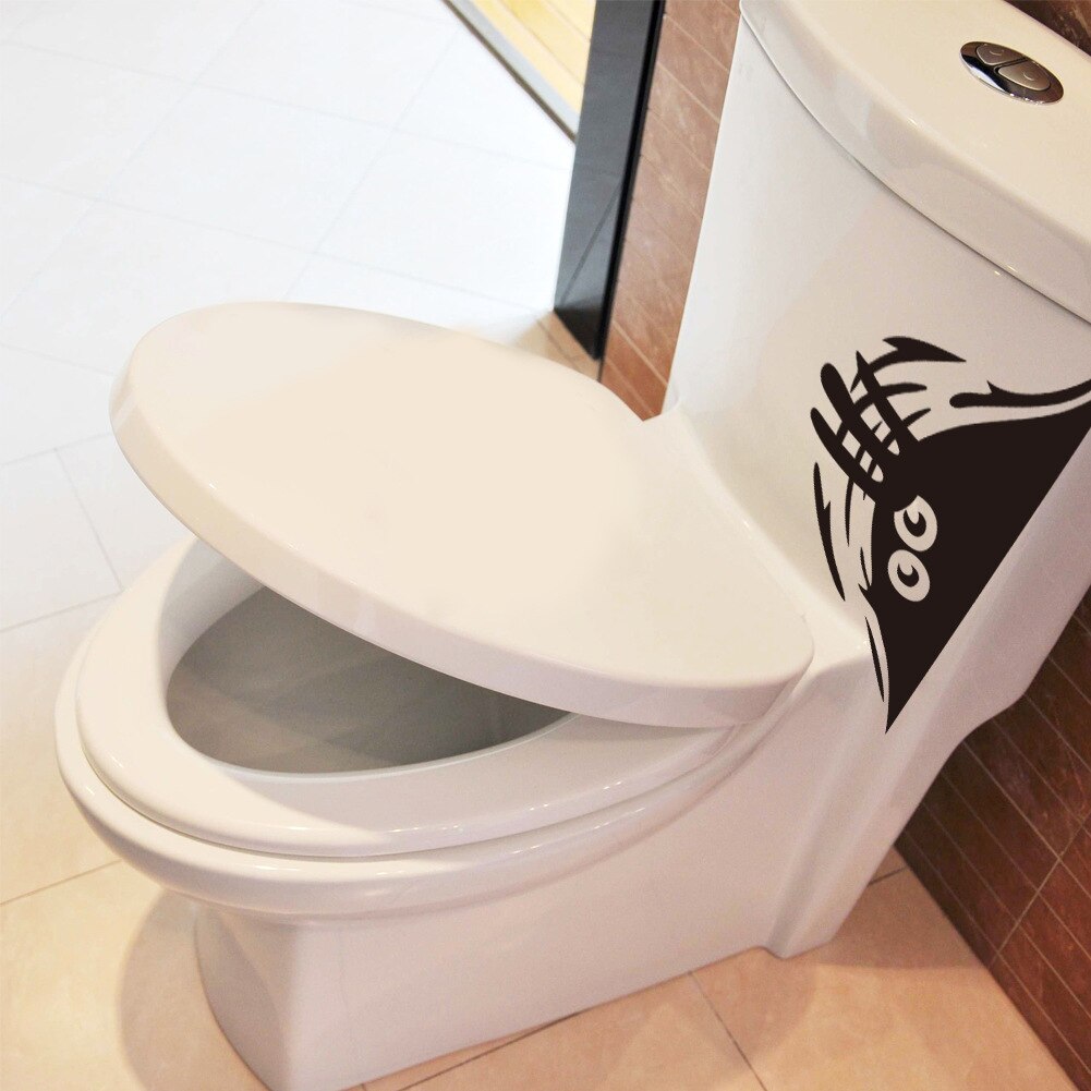 Cartoon 3D waterdichte auto muurstickers grappige wc stickers WC voor woonkamer badkamer slaapkamer vinyl pvc wanddecoratie