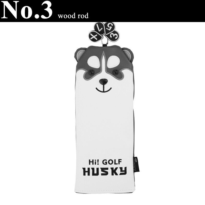 International Standard PU Waterproof Golf Club Putter Head Covers Sets Soft Velvet Inner Protective Cover Golfing Accessories: for No.3