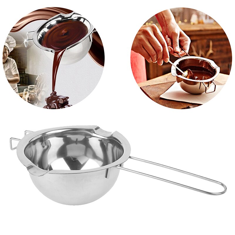 Långt handtag vax smältande rostfritt stål kruka diy doftande ljus tvål choklad smör handgjord tvål verktyg non-stick lätt rengöring