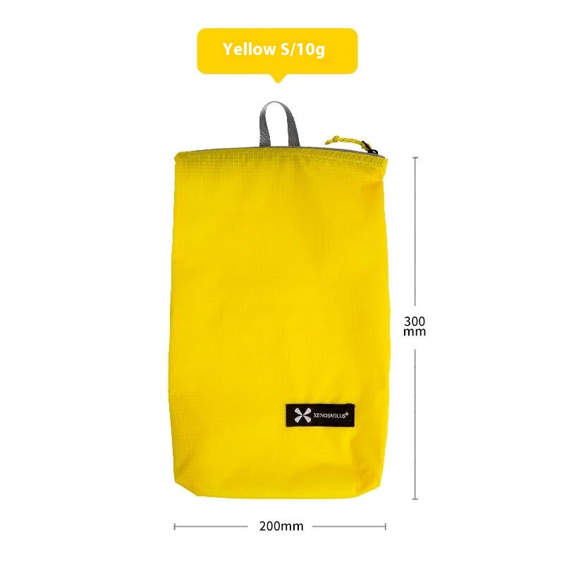 XENOSMILUS Ultra-Light Portable Travel Backpack with Waterproof Toiletry Bag, Passport Wallet, Medication & Document Pouch: S / Yellow