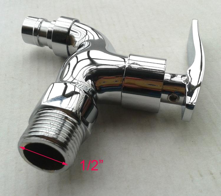 9cm Length Brass Washing Machine Water Tap Chrome Plated Wall cold water tap Laundry Faucet Bibcock