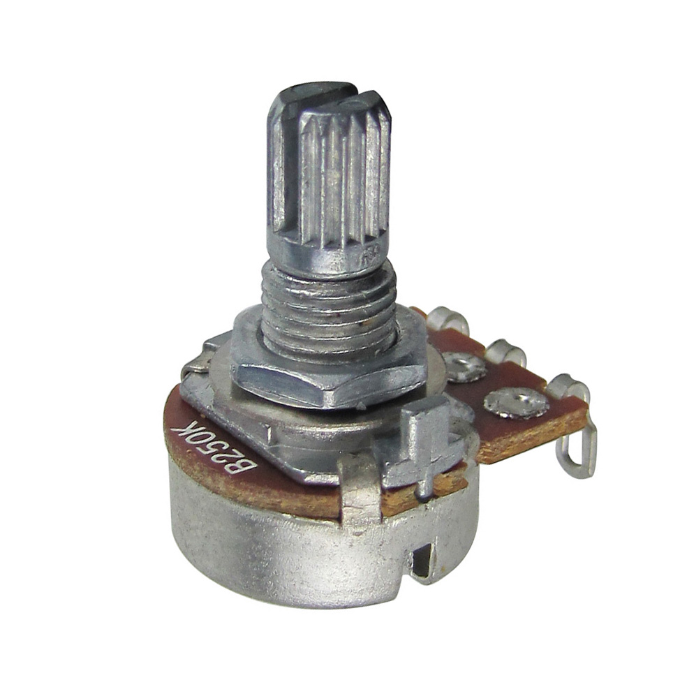 Fleor 8 stück Mini-Potentiometer für e-gitarre und Bass, 250k /500k potis , 18- Keil-gitarrenteile: Gelb