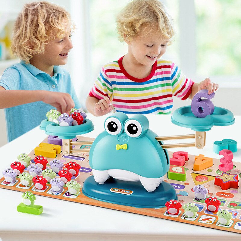 QWZ Fishing Math Toys Montessori For Kids Balance Scale Learning Education Puzzle Toy Board Game for Children Christmas