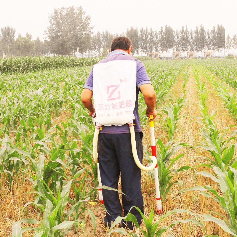 Fertilizante de doble tubo multifunción con bolsa Manual de maíz y árbol, herramientas de apósito, esparcidor de fertilizante pequeño, suministros de jardín