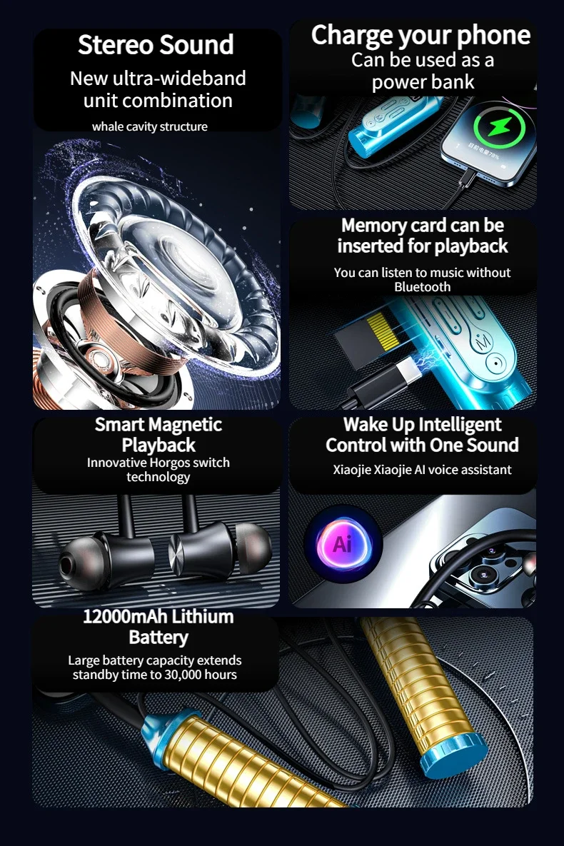 Drahtlose Kopfhörer Nacken büGel Kopfhörer Spielen LED-Anzeige Stereo Sport Headset Halfter wasserdichte magnetische Ohrhörer