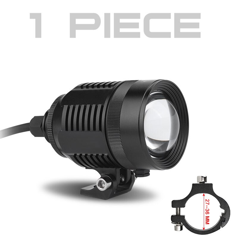 30W Motorcycle Spotlight Adjustable External Motorbike Spotlight Integrated LED Lamp Universal For Motorcycle ATV UTV Dirt Bike: 1 lamp and bracket