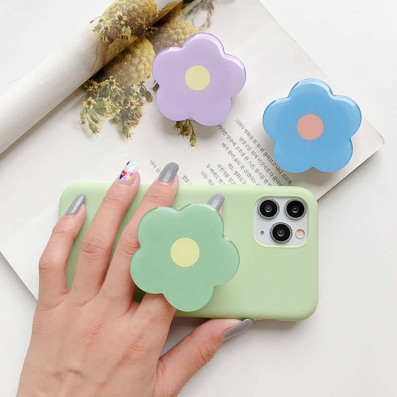 Epoxy Resin Universal Fresh And Lovely Flowers Foldable Grip Tok Bracket Mobile Phone Ring Bracket Mobile Phone Accessories