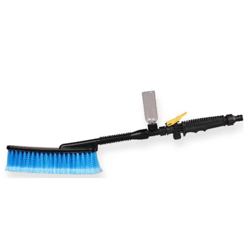 Blue Color Car Wash Brush With Retractable Long Handle Water Flow Switch Foam Bottle Car Cleaning Soft-bristle Protect the Car