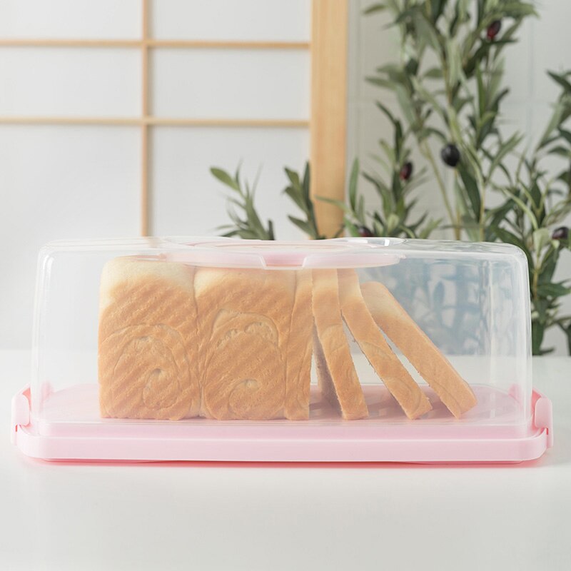 Plastic Clear Cake Box Cupcake Toast Pastry Storage Box Carrier Handle Fridge Food Fruit Dessert Container Cake Cover Case