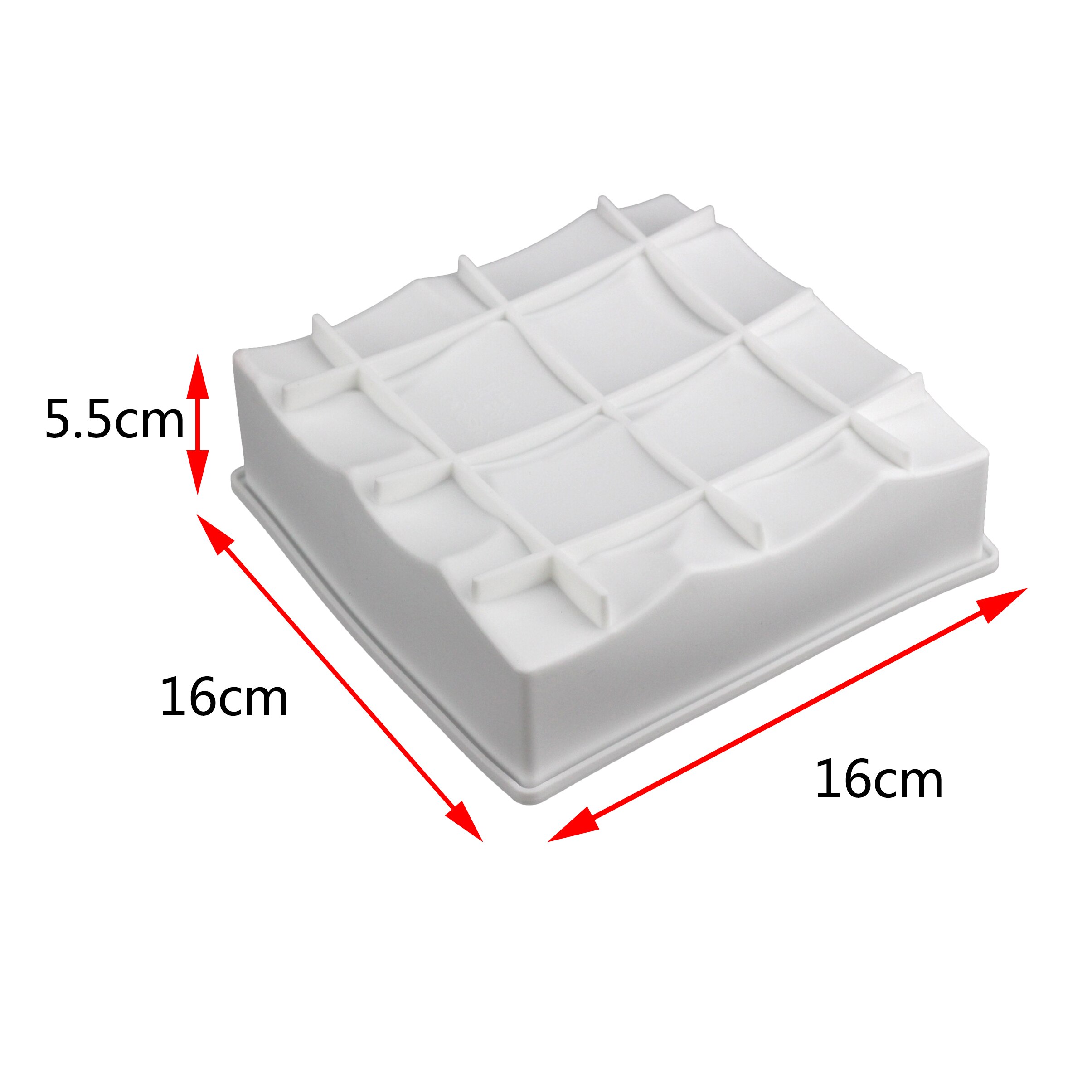 1pc DIY Onregelmatigheid Geometrie Grote Siliconen Cakevorm 3D Siliconen Mallen Vierkante Cake Bakken Moulds decorating gereedschap