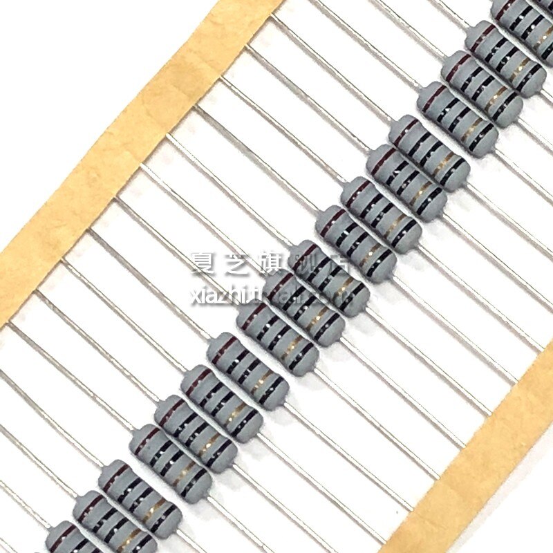 50 Uds 1W fusible bobinado precisión de resistencia 5% 10 20 22 33 39 47 51 56 68 100 Ohm resistencia bobinada de alambre 10R 20R 22R 33R 39R 47R