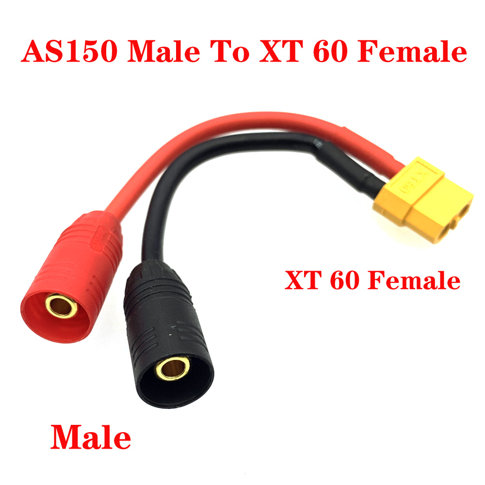 XT60 XT90 to AS150/XT150 Male/Female Plug Adapter Cable 12AWG Wire Silicon Wire Balanced charge Adjustment Conversion Connector: Brown