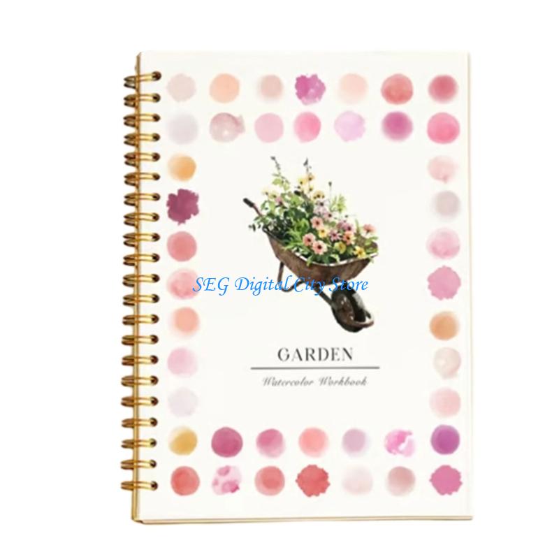 U75B Travel Watercolor Set 12 Color Watercolour Paint Watercolour Workbook and Brush: Yellow