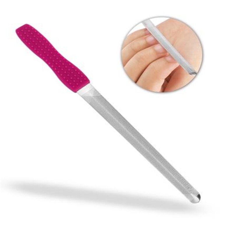 Lime à ongles convexe Concave Double face en Silicone, poignée antidérapante, outils de manucure, Accessoires pour ongles, 1 pièce