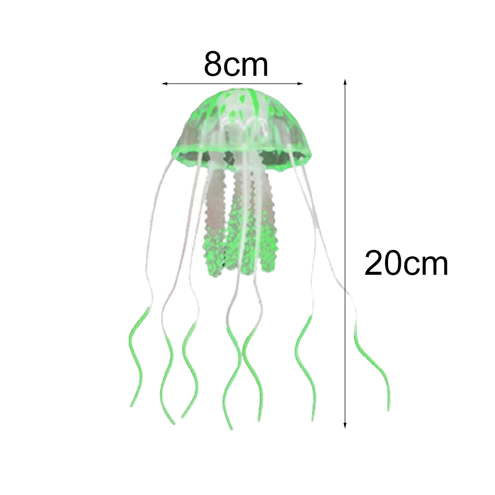 Subaquática artificial nadar efeito brilhante medusas aquário decoração do tanque de peixes planta viva ornamento luminoso paisagem aquática: G210258C