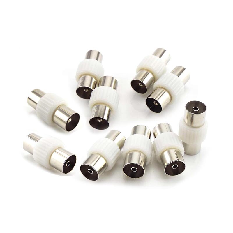 10 Stuks Male Naar Male Female Naar Vrouwelijke Tv Plug Jack Voor Antennes Tv Rf Coaxiale Stekkers Adapter Connector Coax converter U26: 5 female 5 male