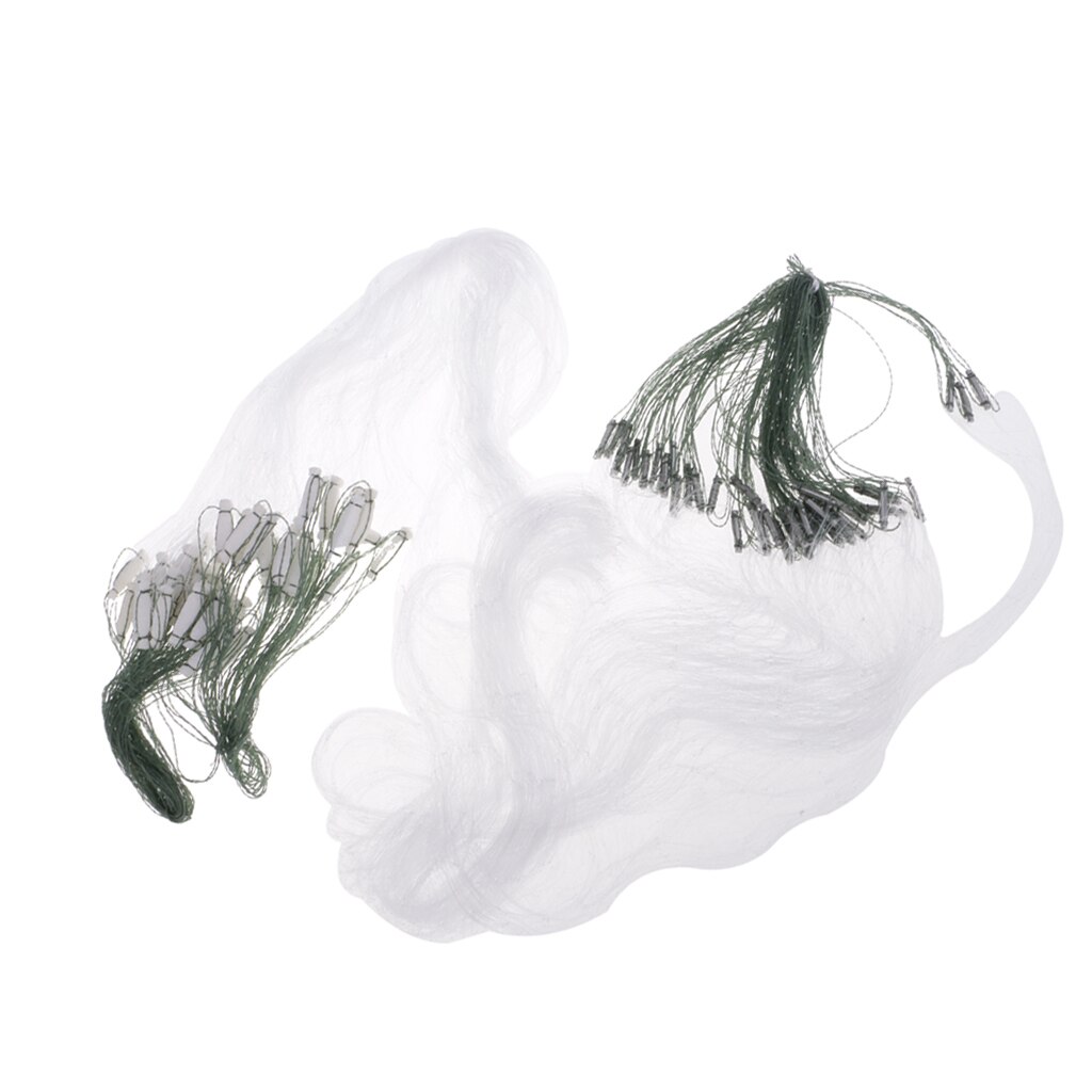 15m x 1.2m Clear Green Fishing Net Single Mesh Nylon Durable Accessories Float Trap Monofilament Small Mesh Gill