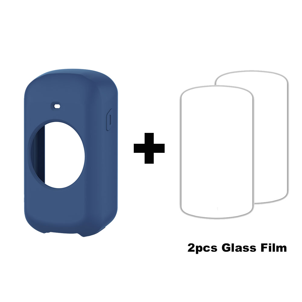 Para Garmin Edge 130 530 830 Plus silicona Gps bicicleta ordenador protección de pantalla Cyclocomputer funda protectora película de vidrio: L / Oro