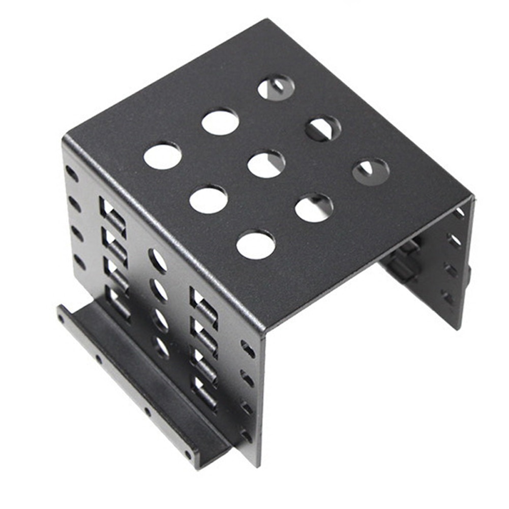 Anodized Aluminum 4 Bay 2.5 in SATA HDD SSD to 3.5 in Bracket Adapter,2.5 in to Floppy Hard Drive Disk Mounting Converter Kit
