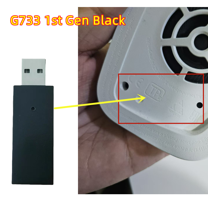 USB-Empfänger-Dongle-Adapter A-00080 für Logitech G733 kabellos Spielen Headset: Grau
