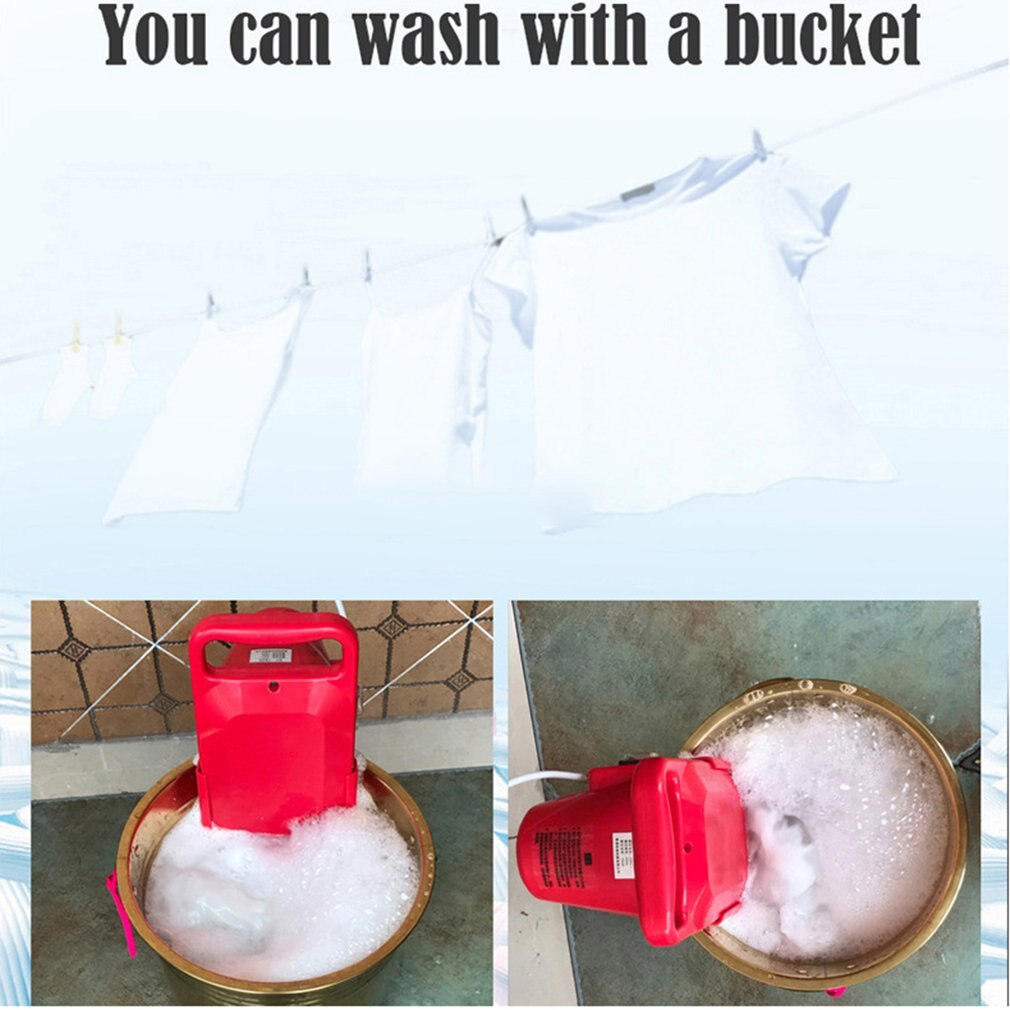 220V portable Mini Washing Machine Wall hanging Bucket Clothes washer 5min fast power wash Bidirectional/Unidirectional Rotate