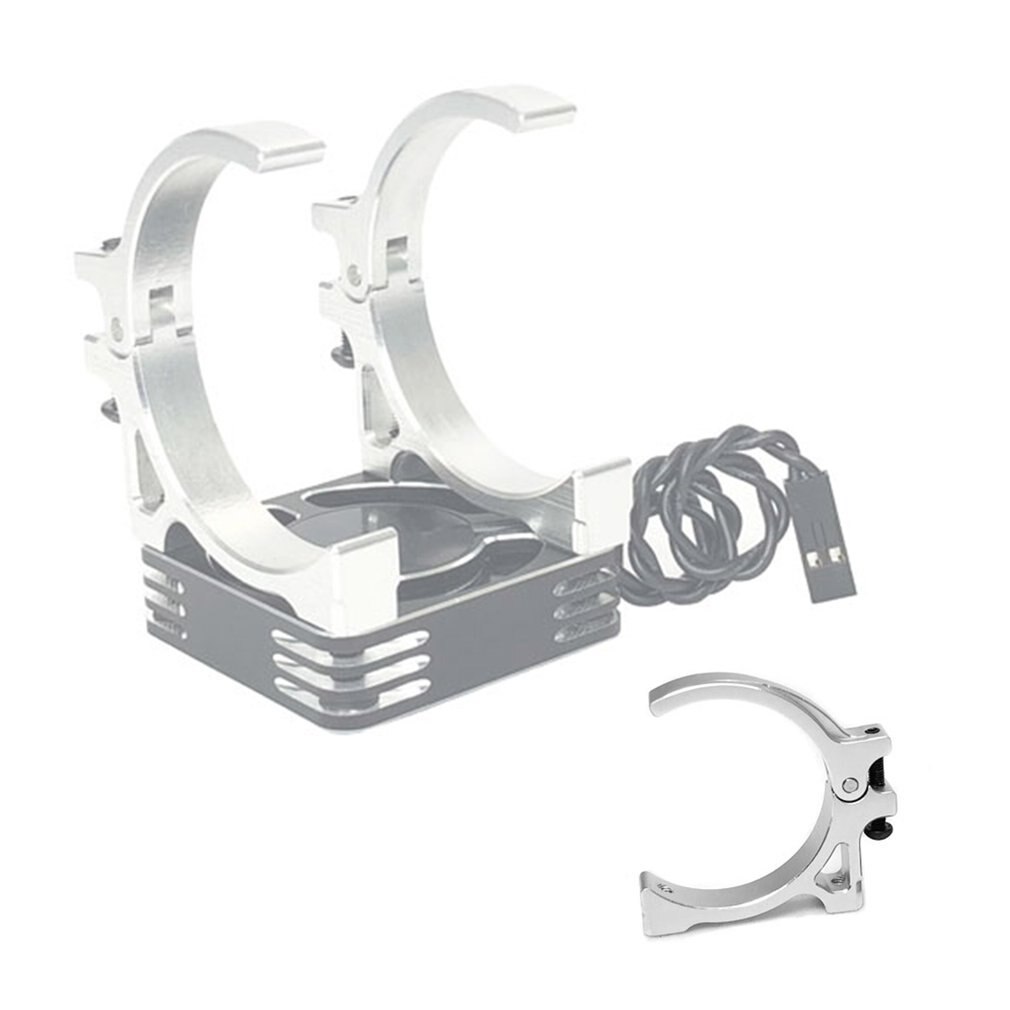 Rc motor køleventilator 40 x 40mm aluminiumsholder til 1/10 1/8 rc biler 4068 4082 4092 4074 4274 4268 børsteløs motor