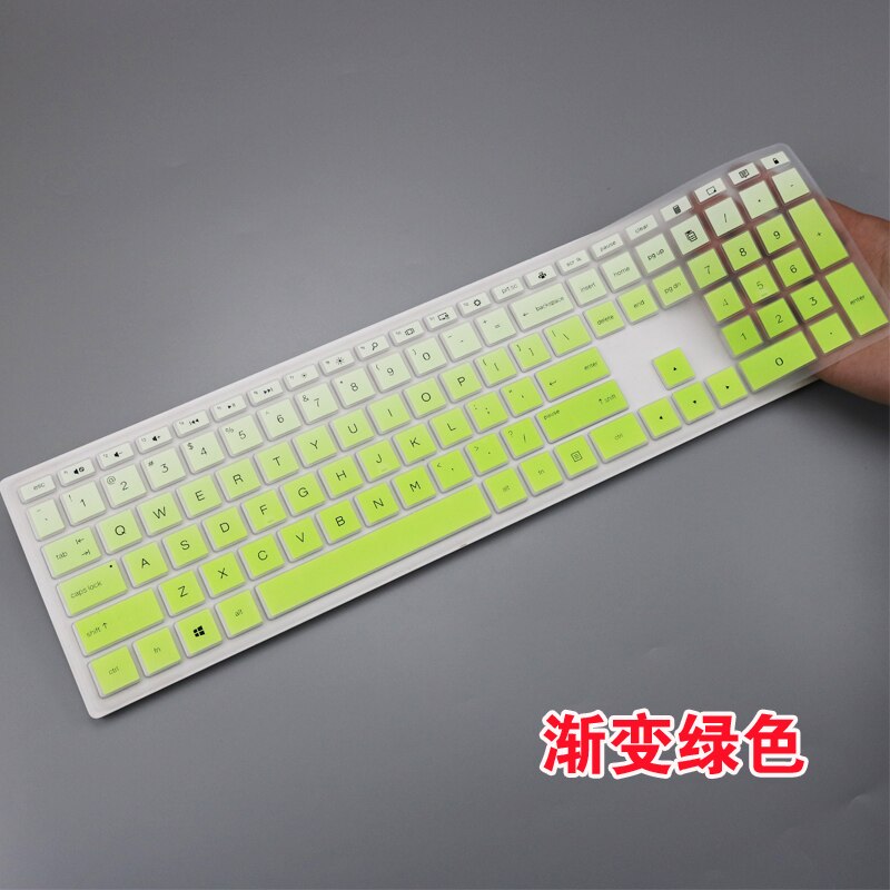 PC Keyboard Cover Protector For HP Keyboard TPC-P001K TPC-C003K TPC-C002K TPC-C001M TPC-C001D Desktop Desktop Computer Film: fadegreen