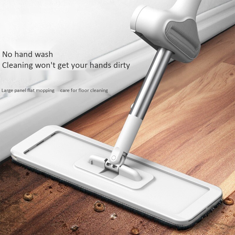 ic Squeeze Flat Cutting Mop Hands Free Wash,for Home Kitchen Floors Cleaning,with 3 Micro-fiber Replacement Mop Head