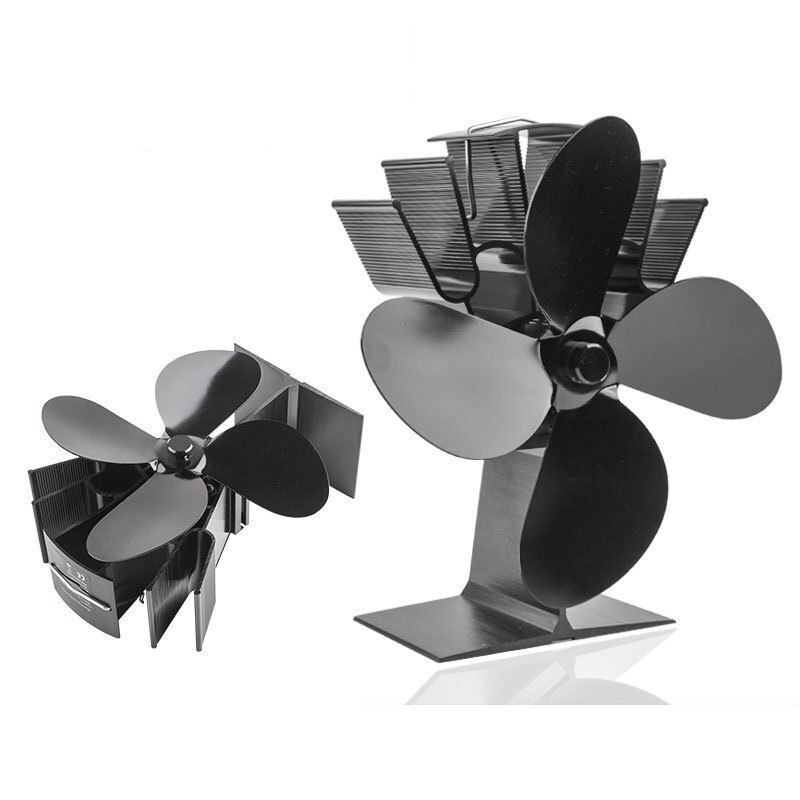 JOYLOVE Thermal Power Fan Four-leaf Wood-burning Stove Fan Ecological Fireplace Fan Wood Fireplace Fan