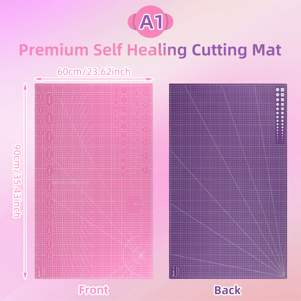 Tapis de découpe rotatif en PVC auto-guérison Double face A1, parfait pour la coupe du cuir, la gravure, la perforation des trous, l'artisanat du papier/boue