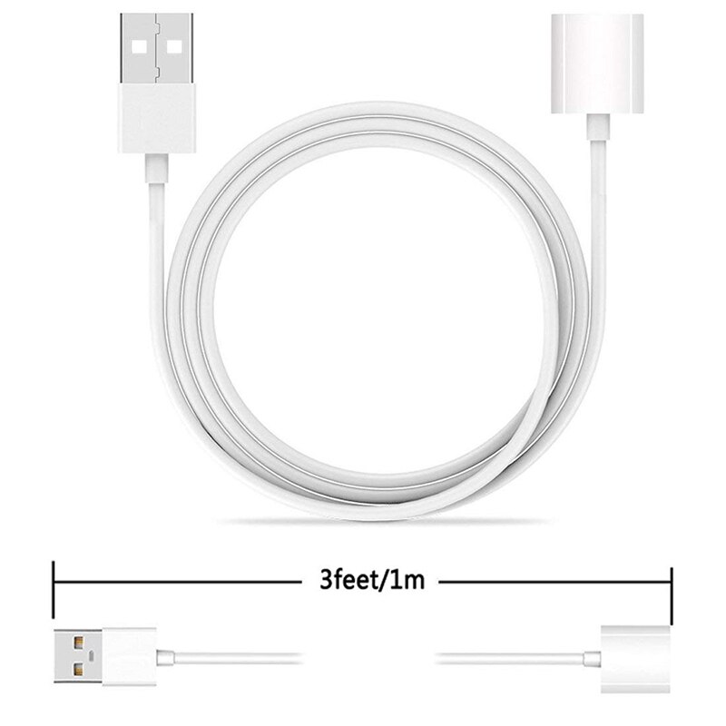 2pcs Charging Cable for Apple Pencil Adapter Charging Cable for Apple IPad Pro Pencil Stylus Male To Female USB Cable