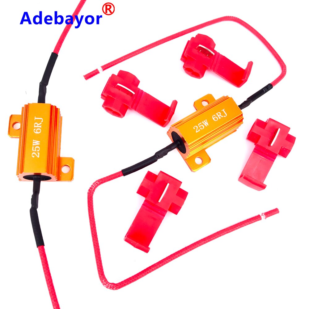 2PCS/set 25W 6ohm 12V Load Resistor Resistance for Car LED Flash Indicator Controller CANBUS Problem