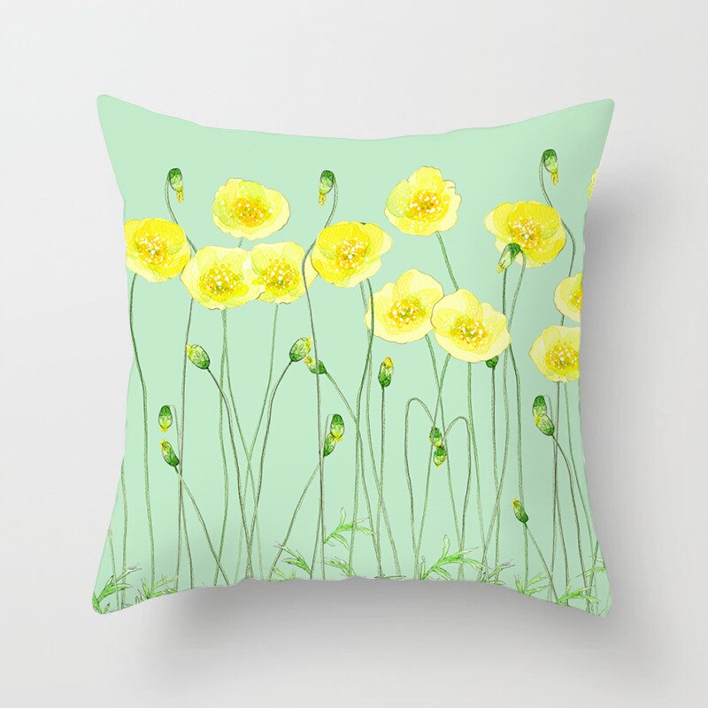 Bloemen planten serie decoratieve kussenhoes kussen kussensloop polyester 45*45 sierkussen woondecoratie kussensloop: Drd 93-7